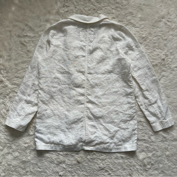 Madewell Jacket 100% Linen Dorset Blazer Button Front Slouchy Lighthouse M - Picture 5 of 12